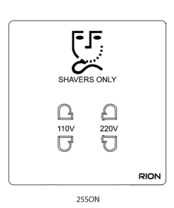 Bộ ổ cắm rao cạo râu 110-220V~ Màu trắng, Elegant, 25SONGW